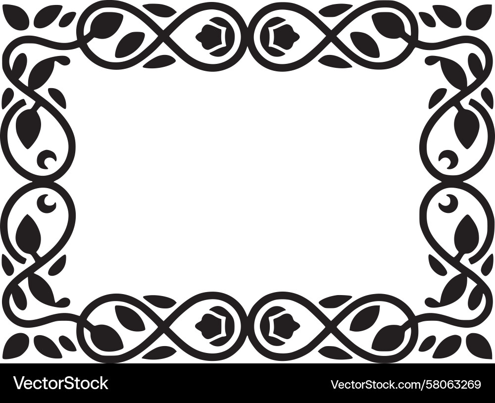 Vintage Scroll Frame Border Vector Image