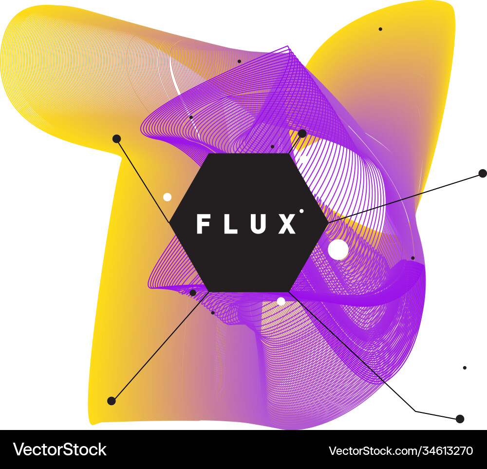 3d colorful wave background dynamic flux effect Vector Image