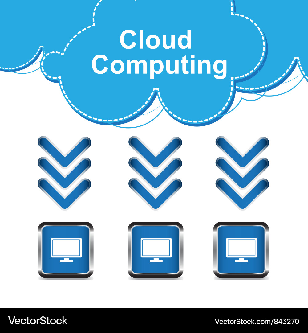 Cloud Computing Technology Vector Image