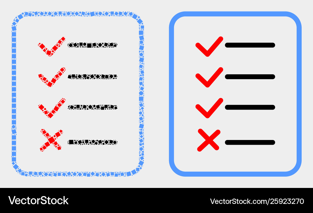 Dot and flat task list page icon Dot and flat task list page icon vector image