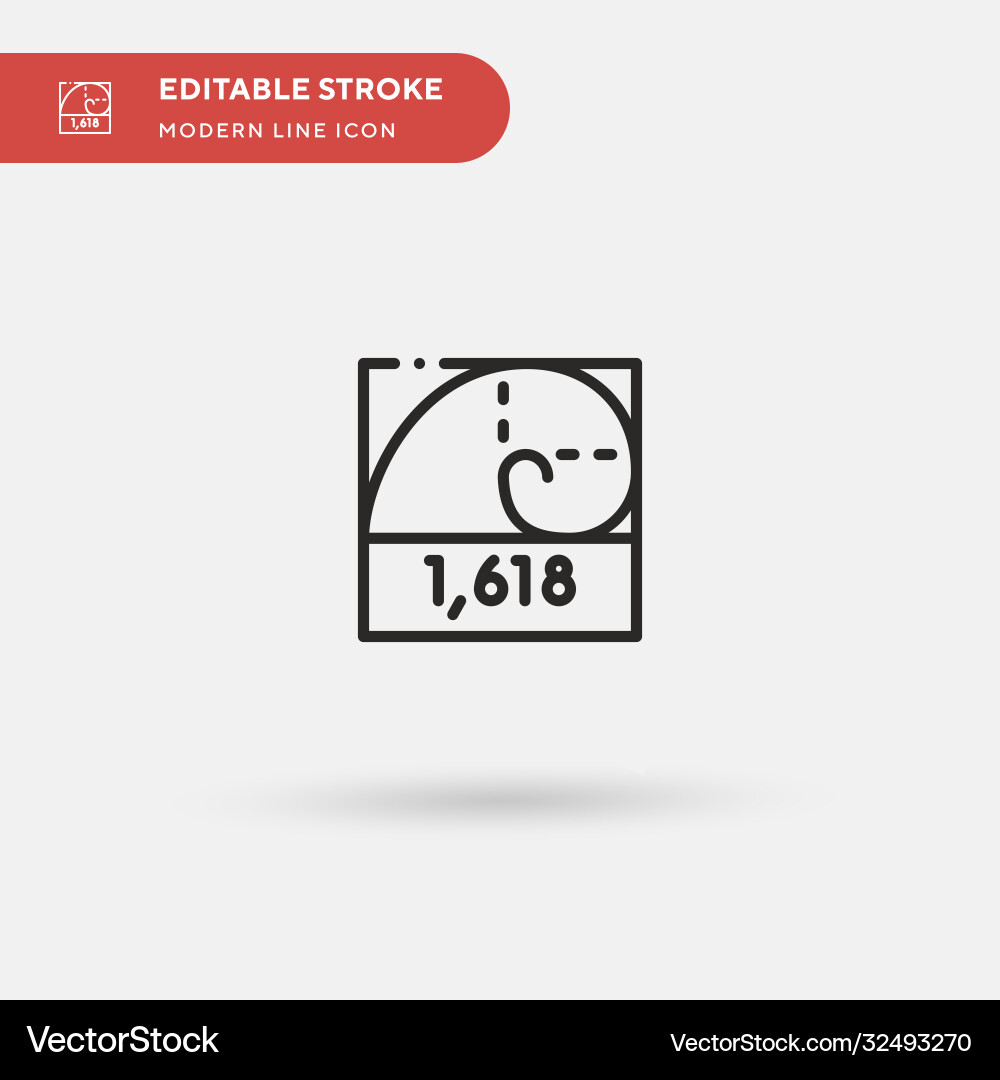 Fibonacci simple icon symbol vector image