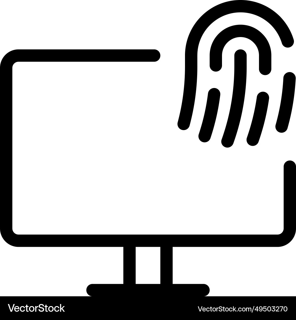 Fingerprint sensor for secure monitor access vector image