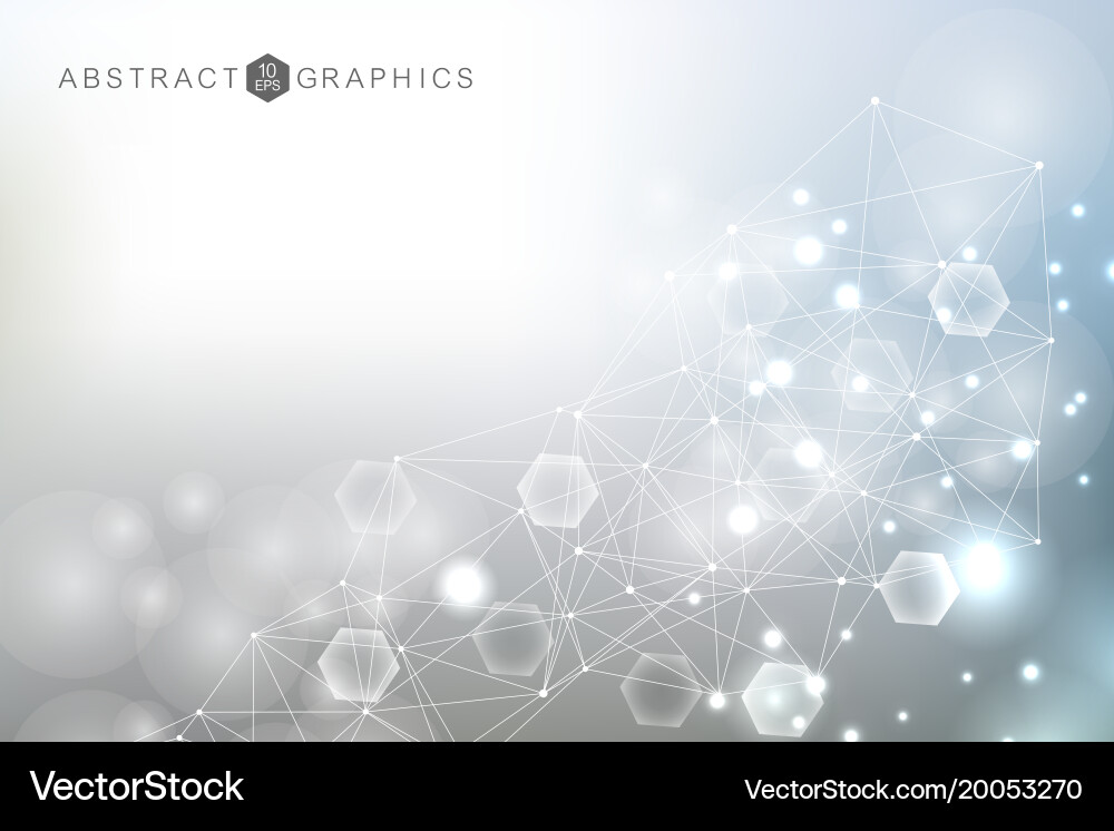 Geometric abstract background with connected line Vector Image