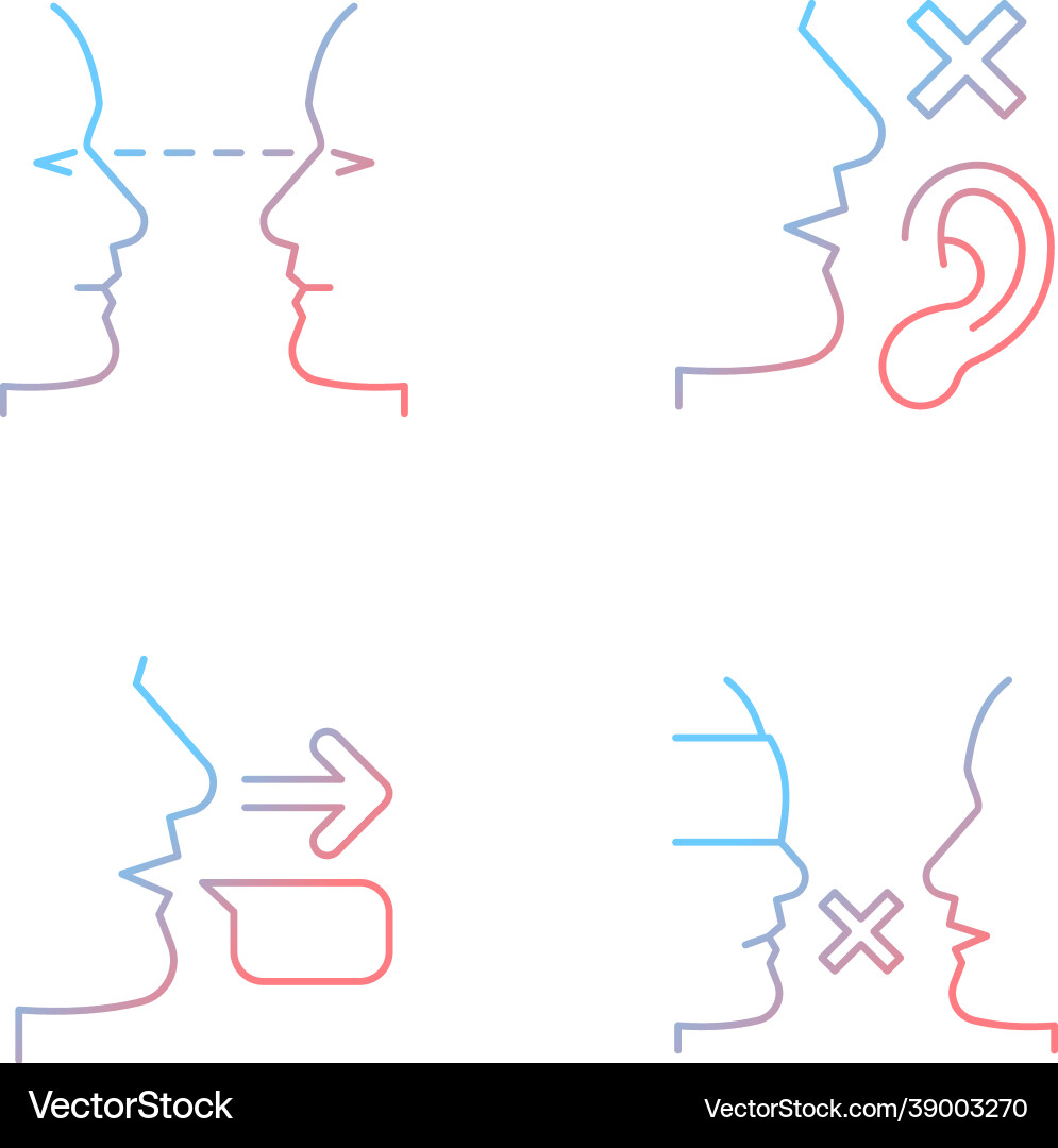 Improve everyday communication gradient linear Improve everyday communication gradient linear vector image