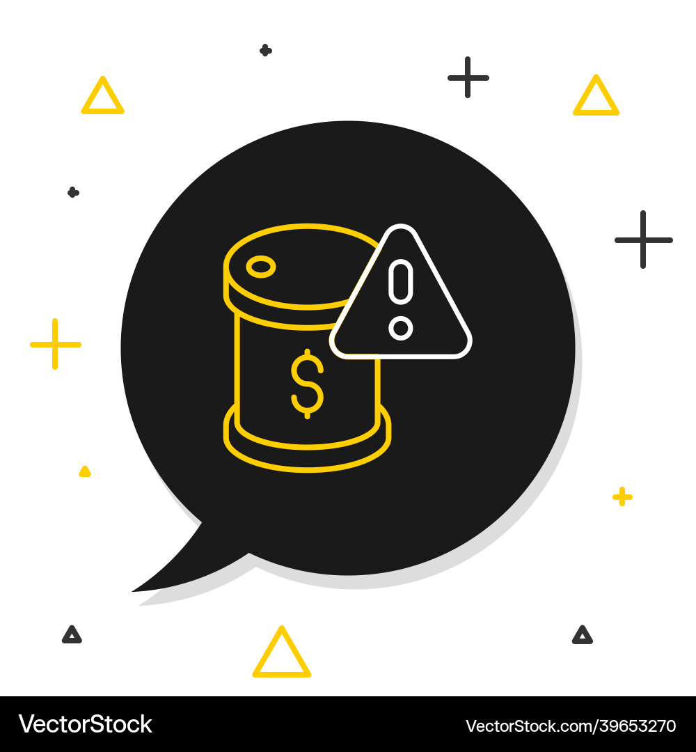 Line drop in crude oil price icon isolated Line drop in crude oil price icon isolated vector image