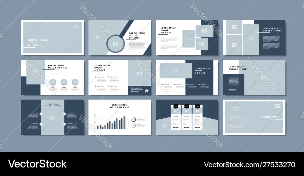 Minimal slides presentation background template Minimal slides presentation background template vector image