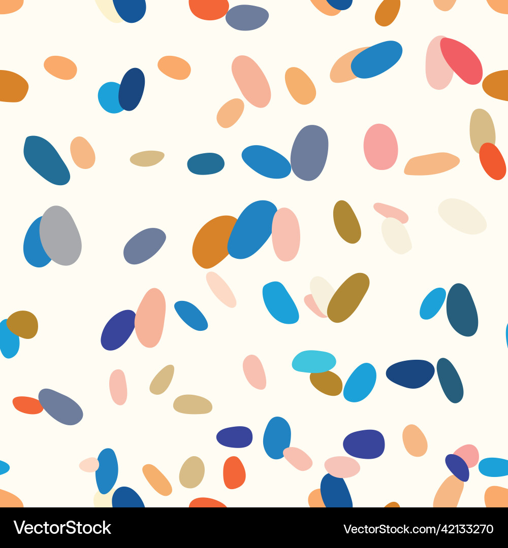 Random scattered shapes colorful mosaic pattern vector image
