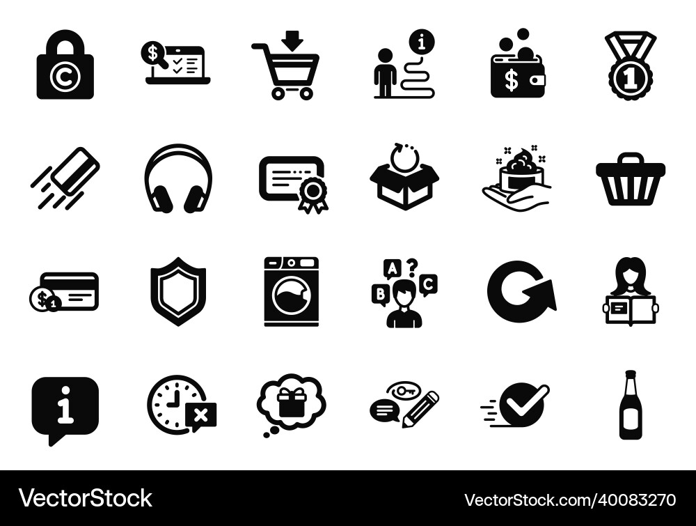 Set of simple icons related to keywords Set of simple icons related to keywords vector image