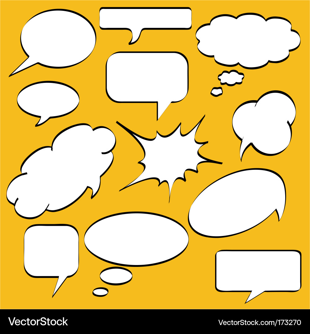 Speech Bubbles - Comic Style Vector Image