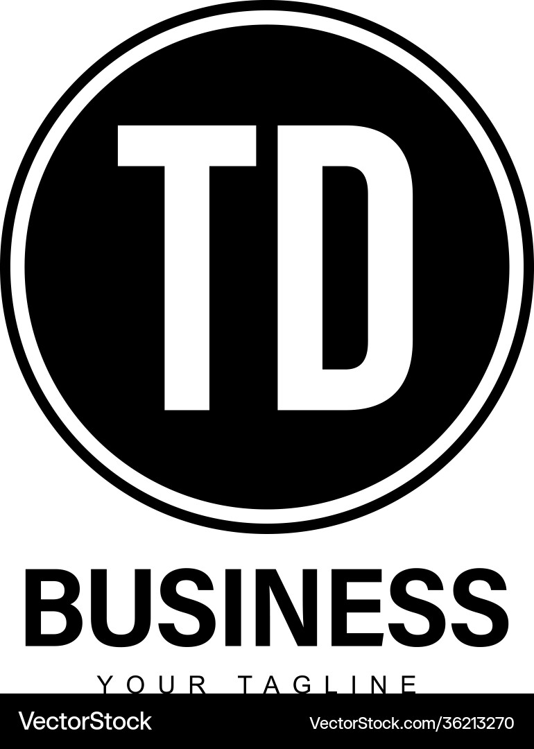 Td initial a logo design with abstract style Td initial a logo design with abstract style vector image