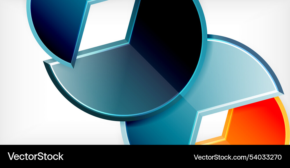Trendy round shapes with triangular angle design Trendy round shapes with triangular angle design Vector Image
