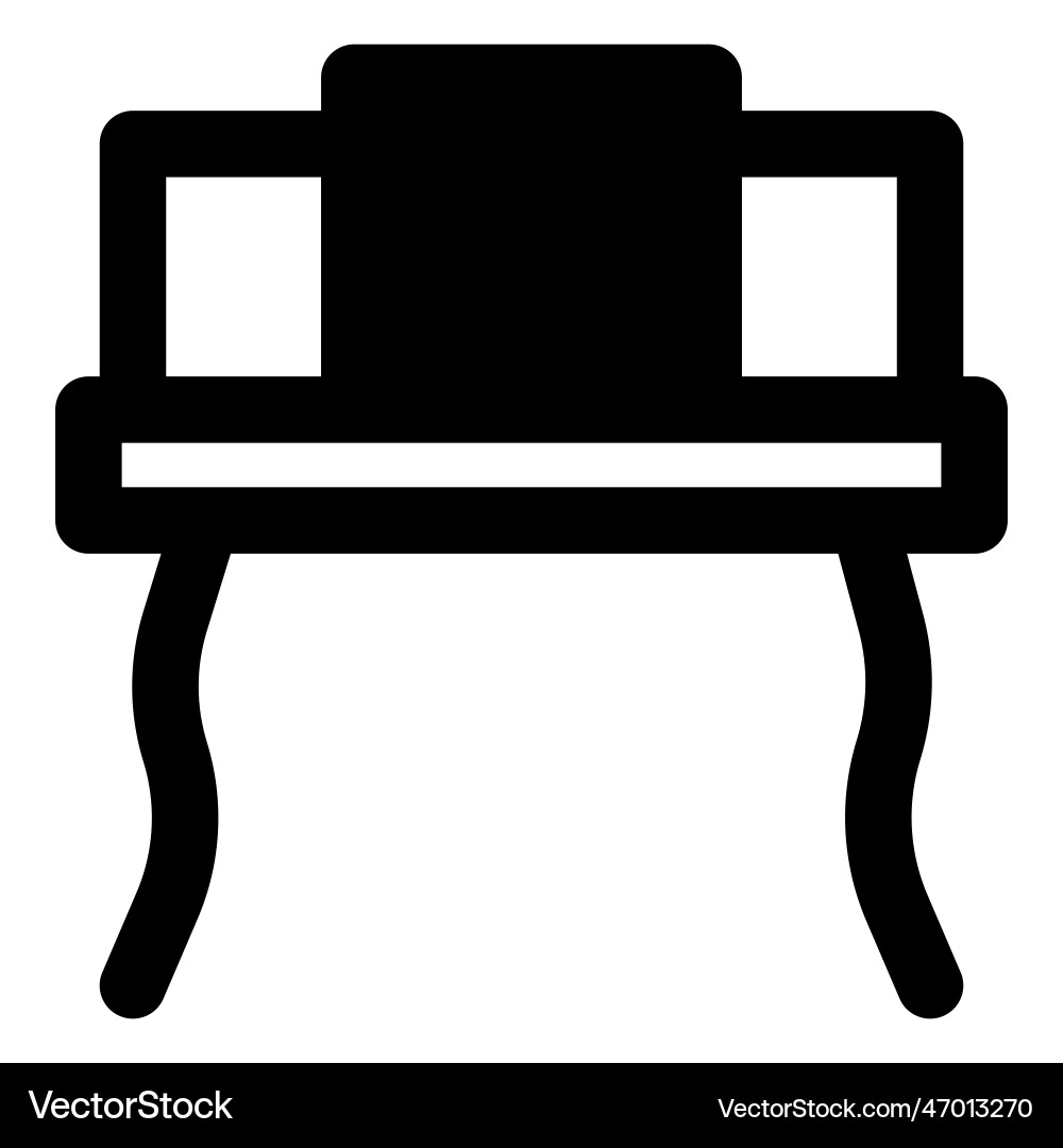 Writing table with a sturdy retro design Vector Image