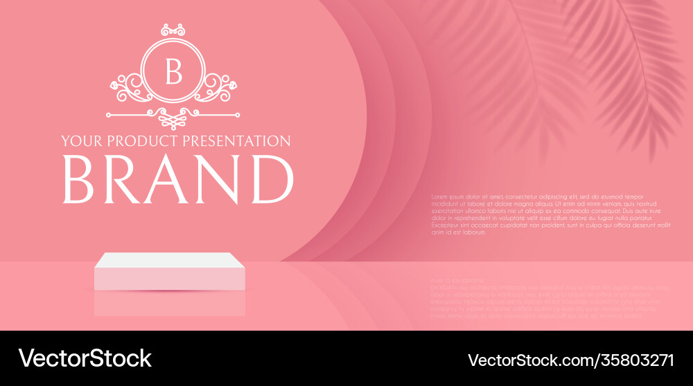 3d podium realistic minimal empty scene showcase Vector Image