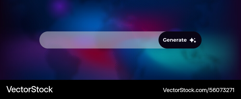 Ai visual interface with search bar Vector Image
