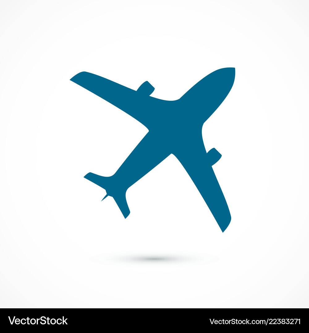 Blau fliegendes Flugzeug Icon isoliert auf weiß Blau fliegendes Flugzeug Icon isoliert auf weiß vektorbild