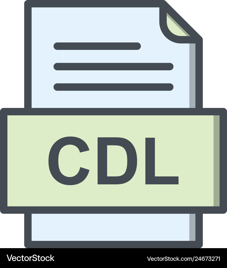 Cdl file document icon Vector Image