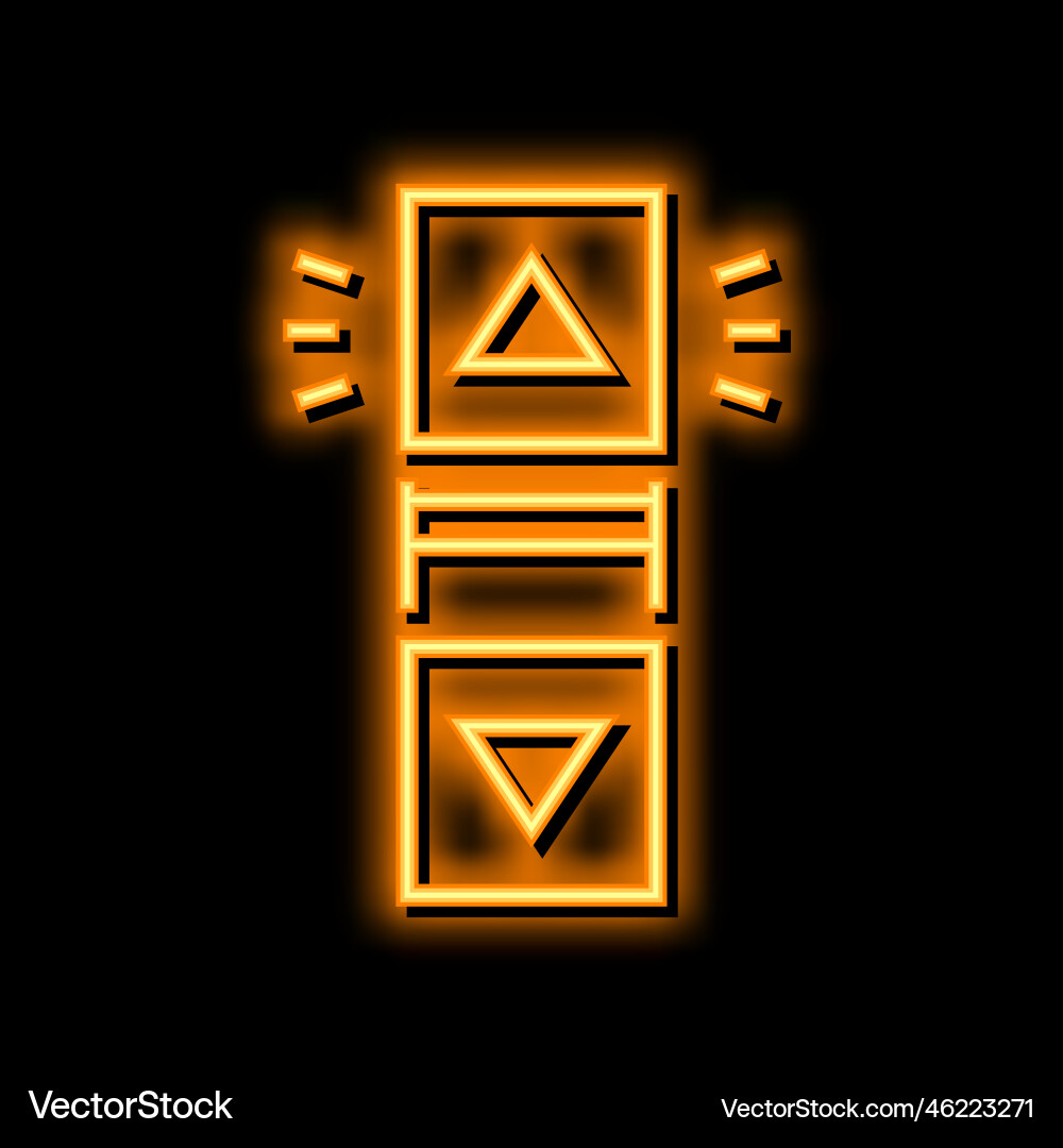 Click scroll neon glow icon Click scroll neon glow icon vector image