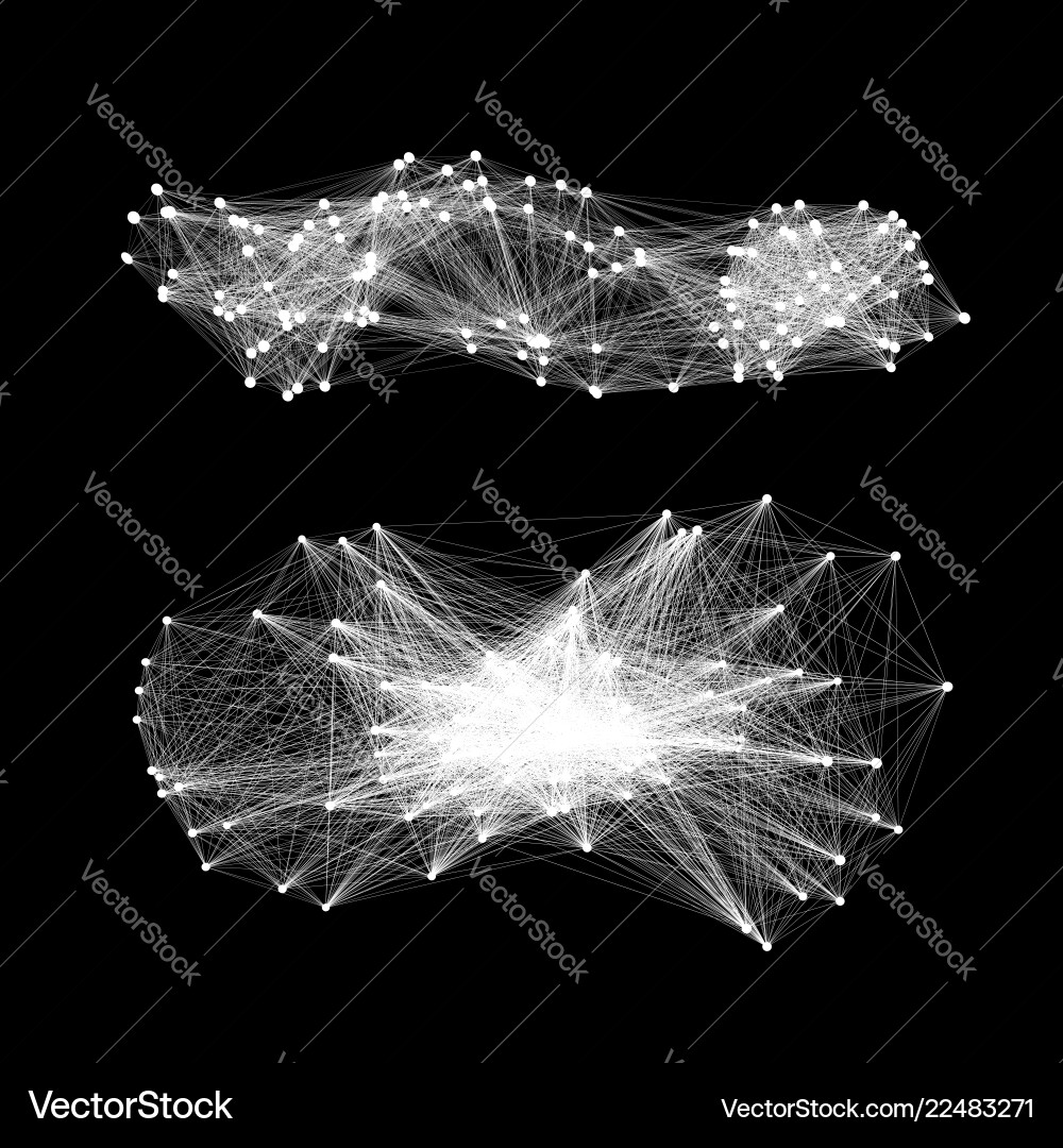 Connection structure wireframe Connection structure wireframe vector image