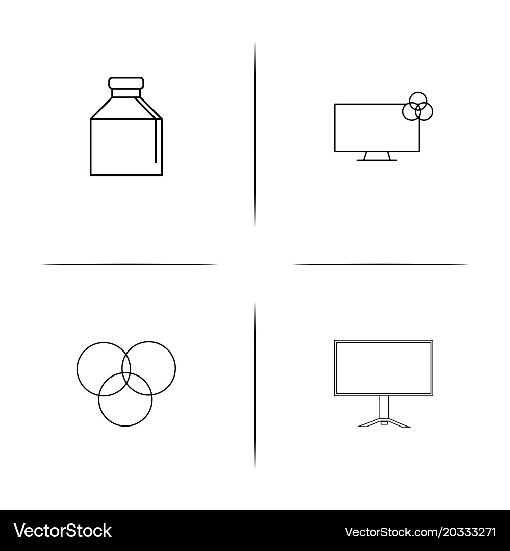 Creative process and design simple linear icon vector image