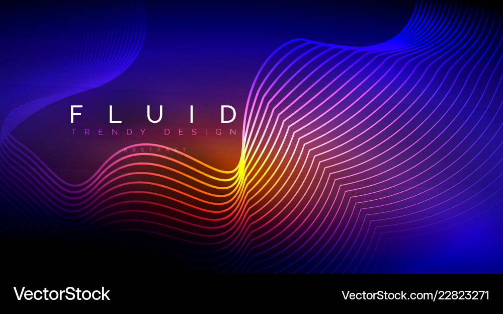 Digital flowing wave particles abstract background Vector Image