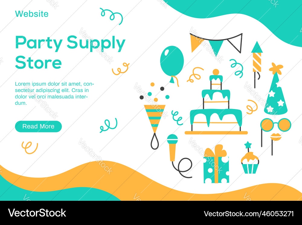 Event service website template with text space Event service website template with text space vector image