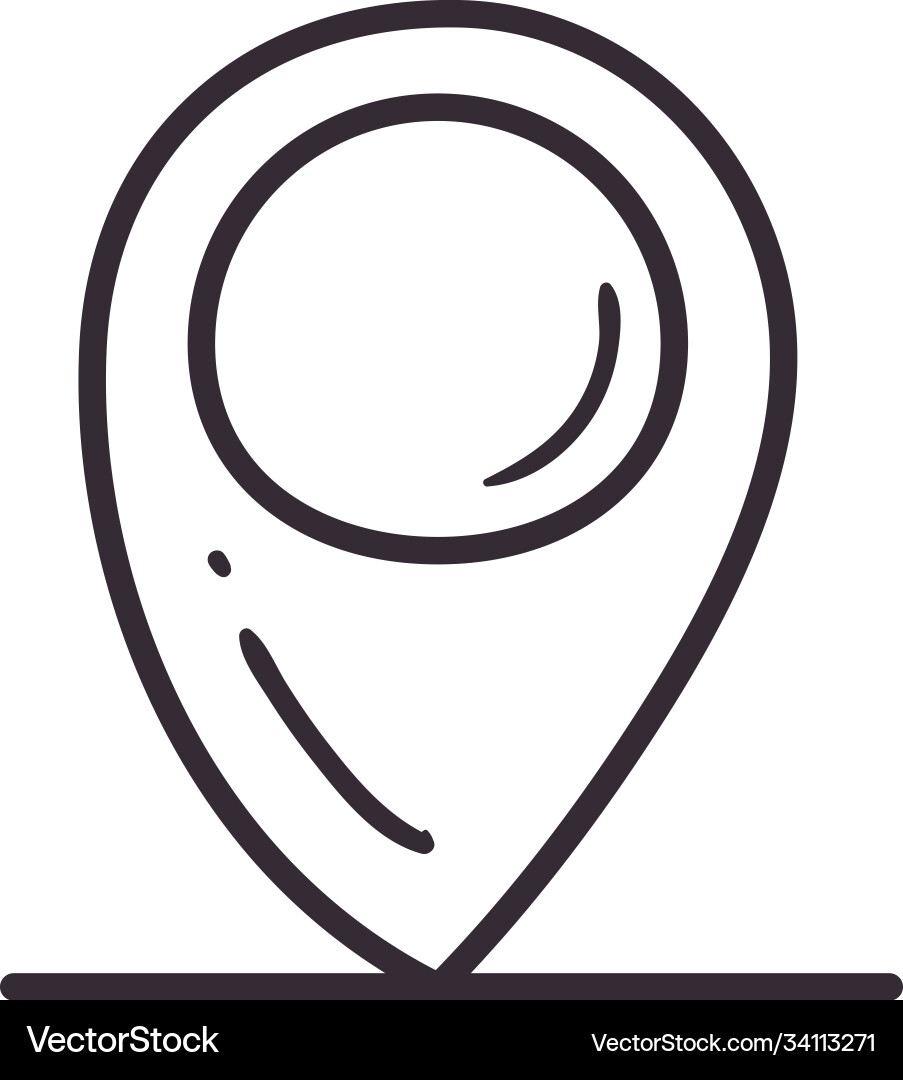 Gps mark line style icon design Gps mark line style icon design vector image