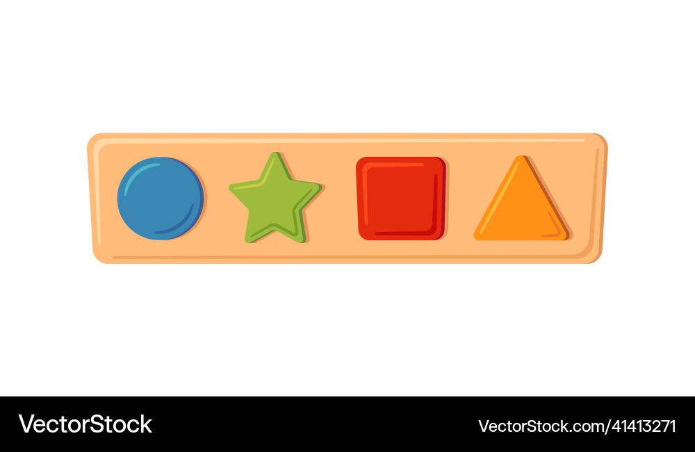 Montessori education logic toy baby multicolored Vector Image
