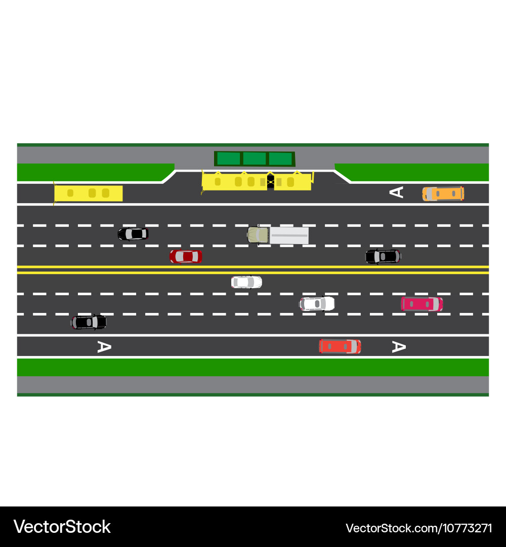 Road infographics plot highway street Royalty Free Vector