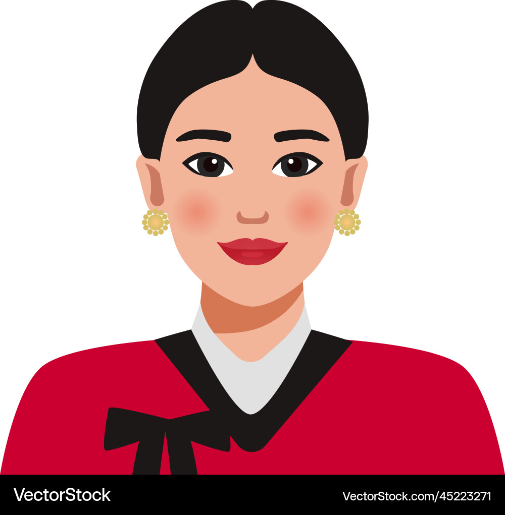 South korea woman composition South korea woman composition vector image