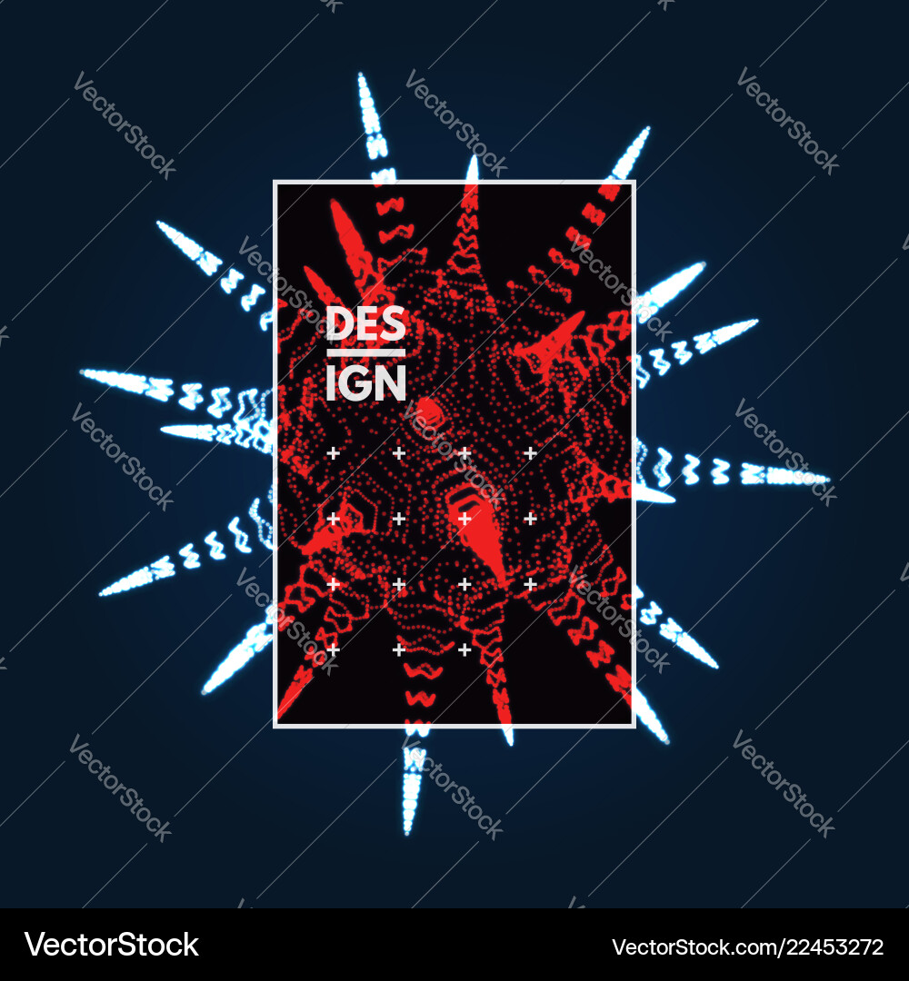 3d connection structure for science and technology Vector Image
