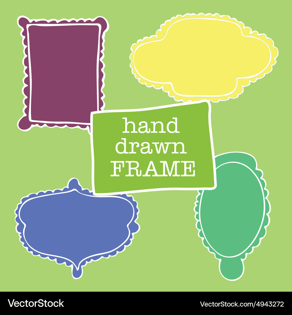 A set of four frames different shapes Vector Image