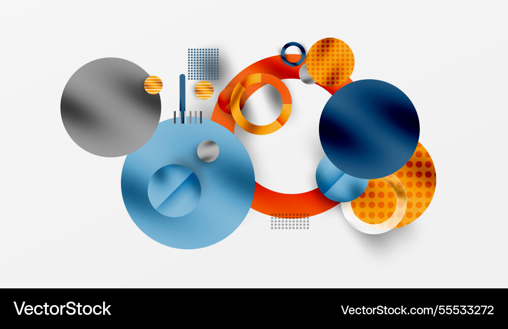 Abstract geometric background with overlapping Vector Image