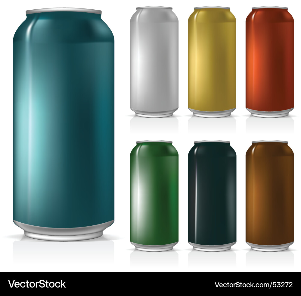 Assorted Beer Can Set Vector Image