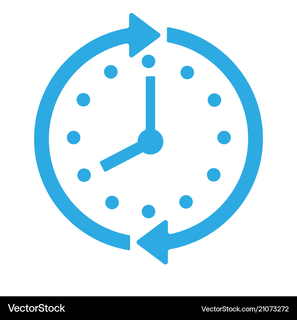 Clock icon isolated on background modern simple f Vector Image