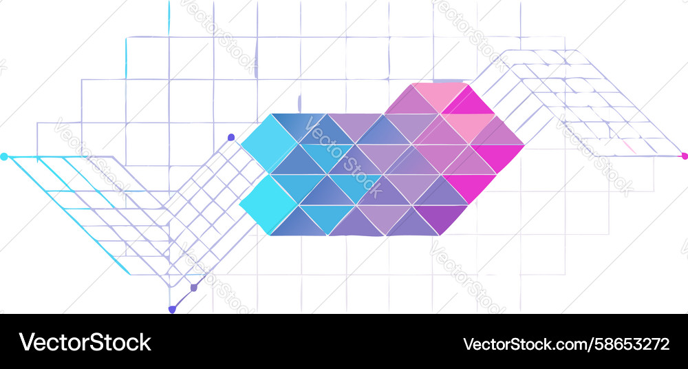 Data Network Geometric Pattern Vector Image
