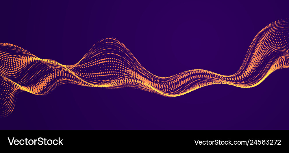 Dynamic Sound Wave Particles vector image