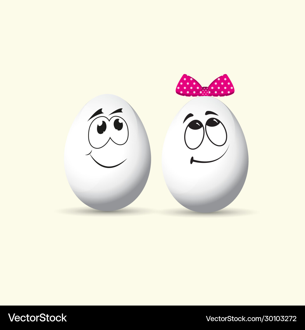 Easter eggs on white background Royalty Free Vector Image