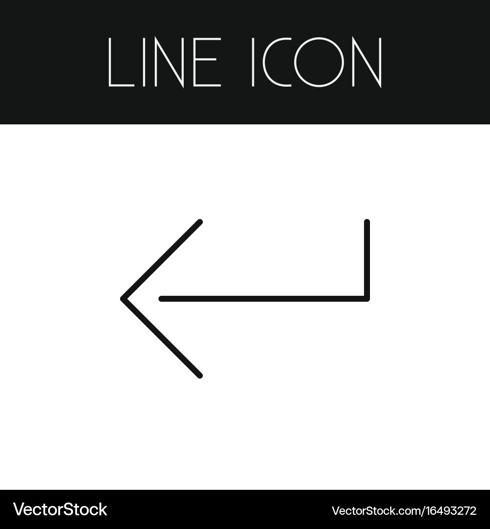 Isolated enter outline button element can Vector Image