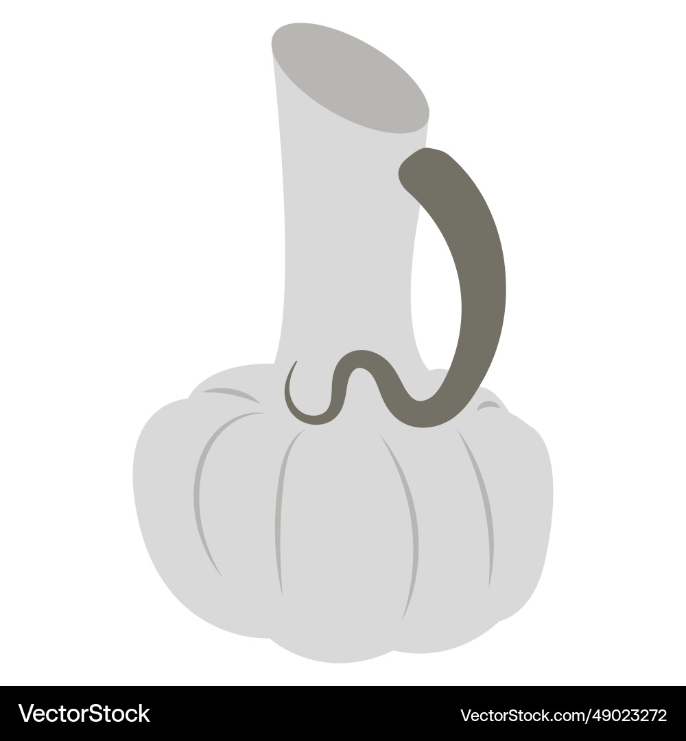 Jug by a simple light color shape in flat style Vector Image