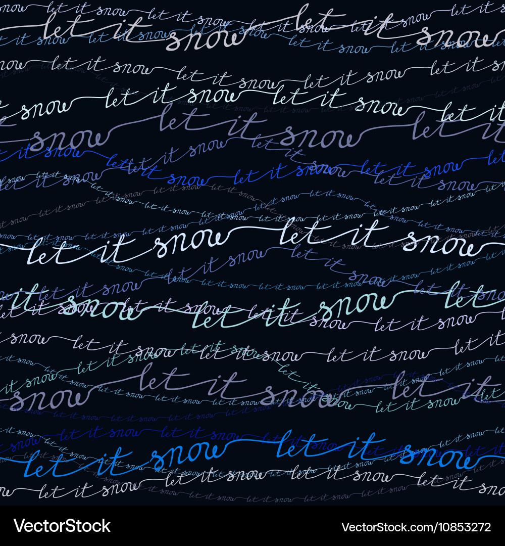Let it snow pattern Vector Image
