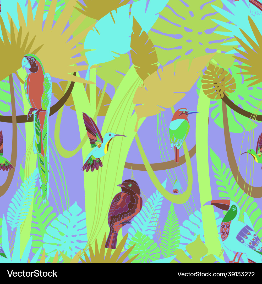 Seamless botanical pattern colourful Seamless botanical pattern colourful vector image