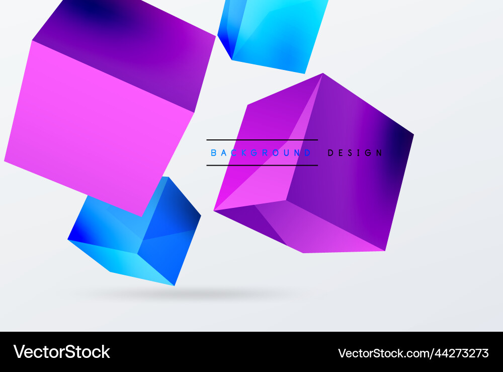 3d cubes abstract background composition 3d cubes abstract background composition vector image