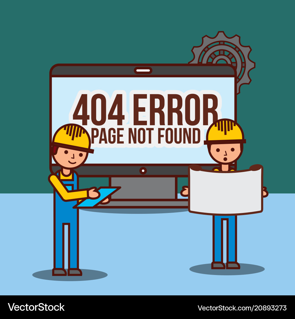 404 error page not found vector image