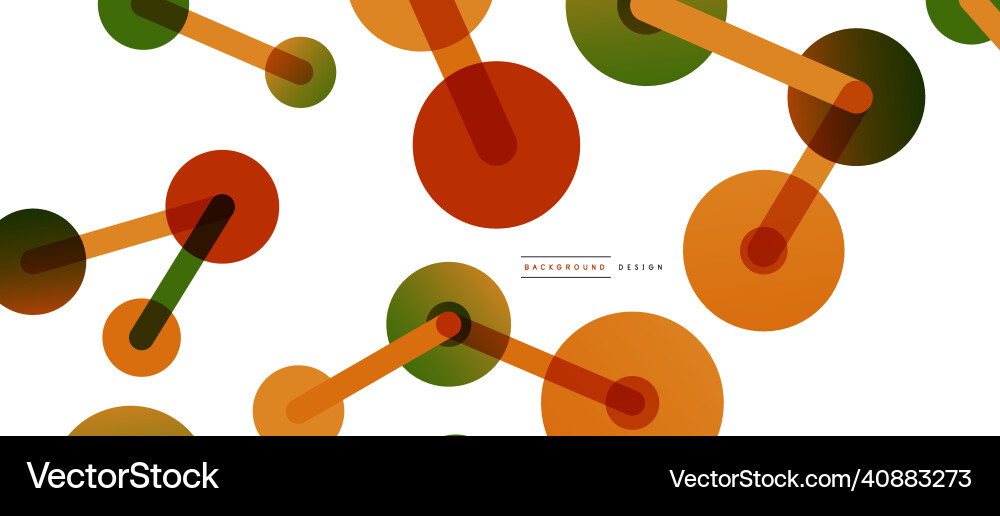 Abstract background round dots connected by lines Vector Image