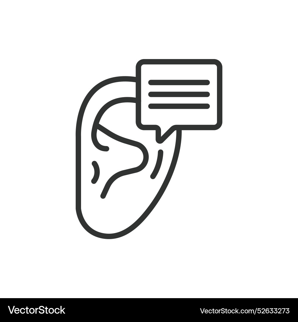 Active listening in line design communication Active listening in line design communication vector image
