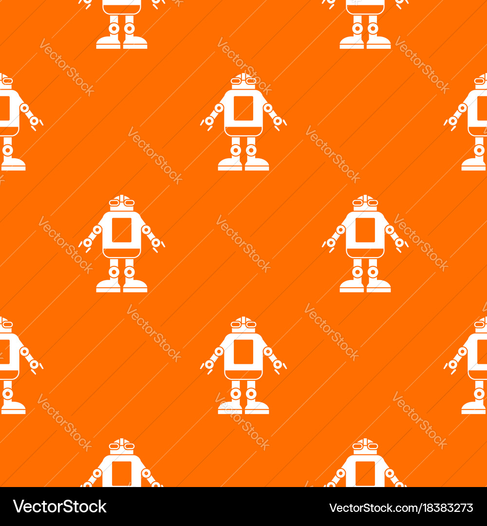 Automation machine robot pattern seamless vector image