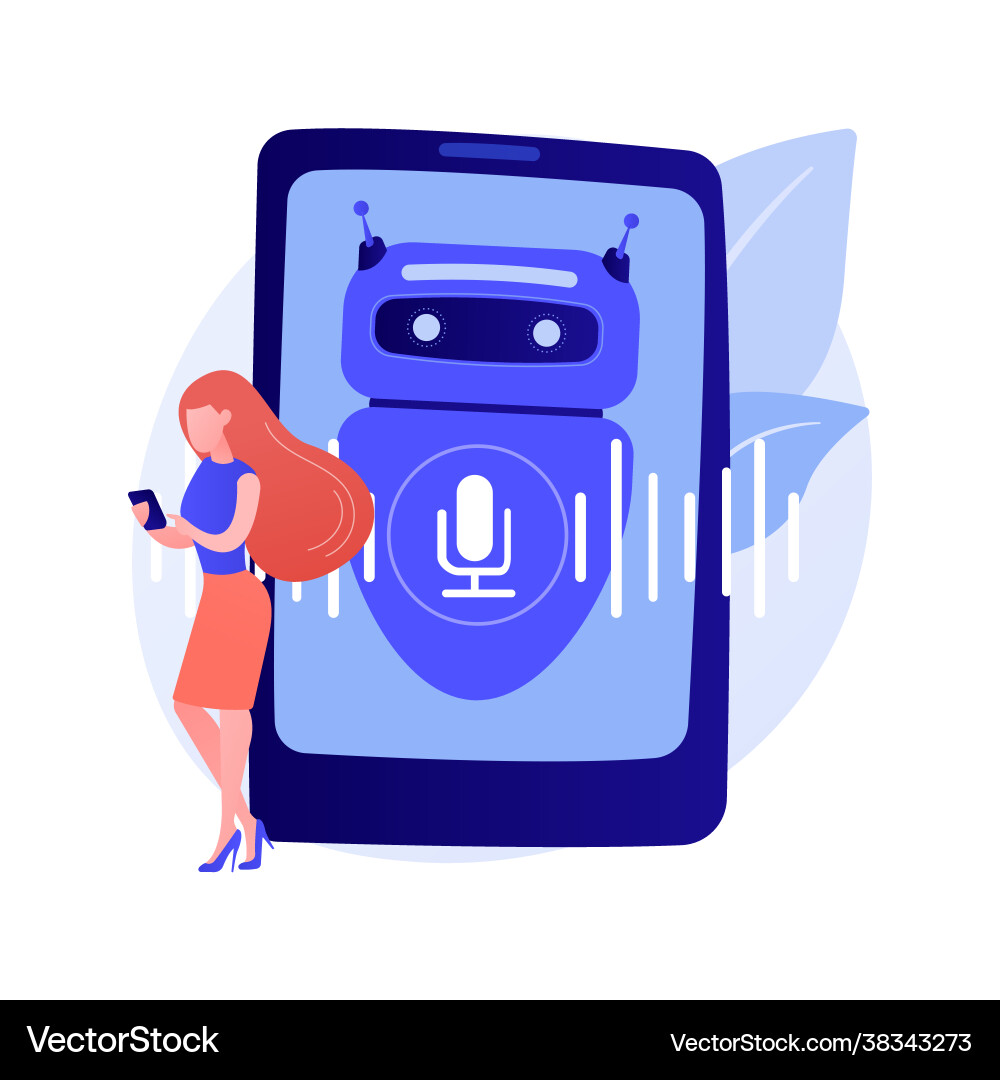Chatbot voice controlled virtual assistant Vector Image