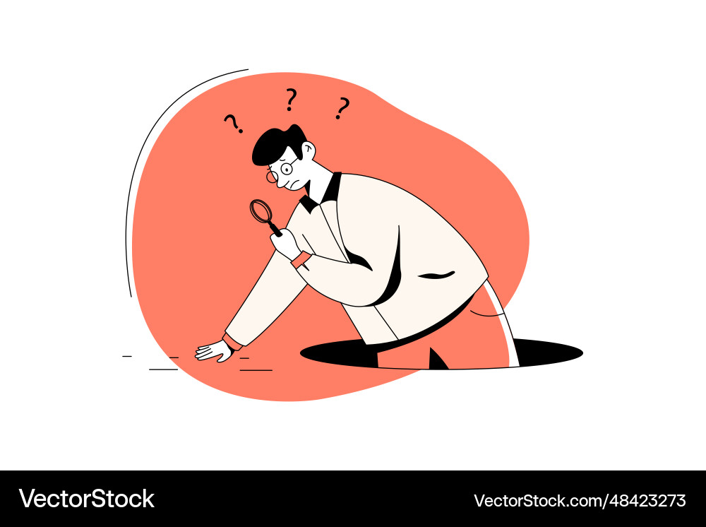 Empty State Concept - Error & Missing Data vector image