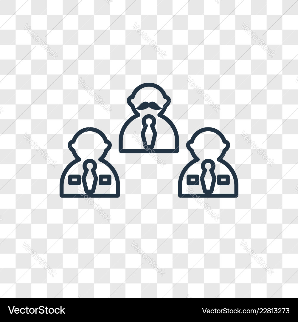 Interview concept linear icon isolated Vector Image