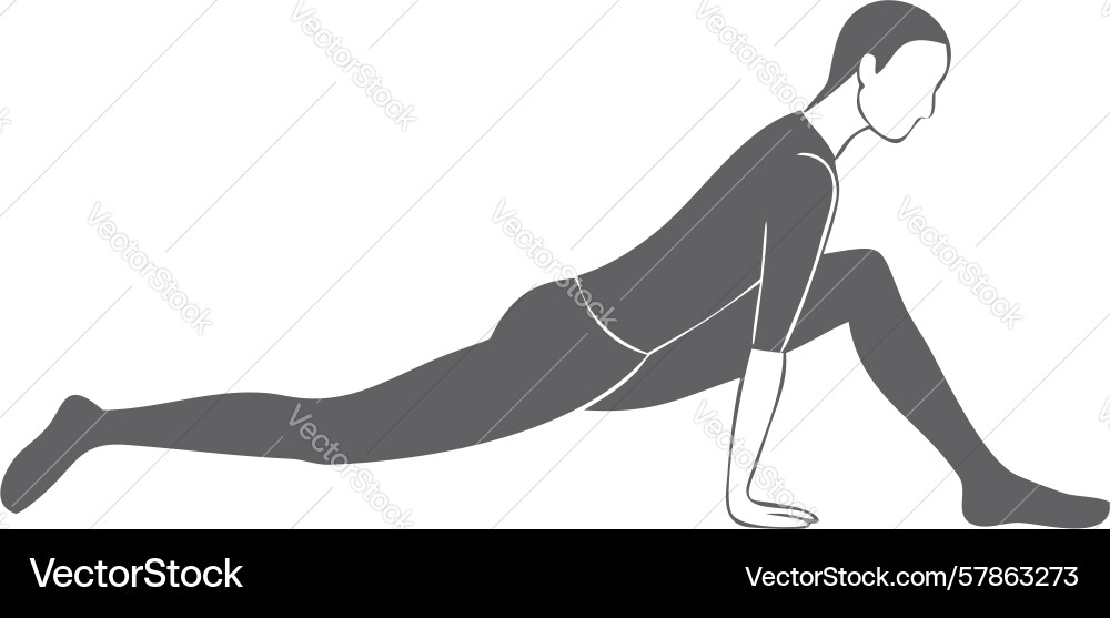 Man doing forward lunge stretch exercise design Vector Image